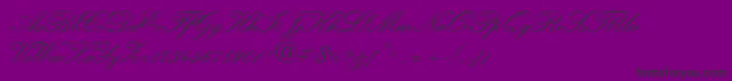 HeatherScriptTwo-Schriftart – Schwarze Schriften auf violettem Hintergrund