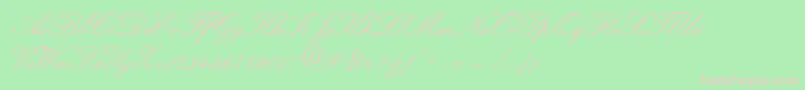 HeatherScriptTwo Font – Pink Fonts on Green Background