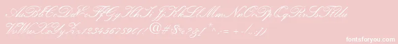 HeatherScriptTwo Font – White Fonts on Pink Background