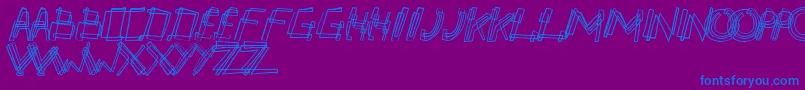 Partyline Font – Blue Fonts on Purple Background