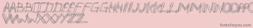 Partyline Font – Gray Fonts on Pink Background