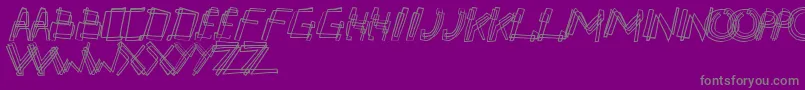 Partyline Font – Gray Fonts on Purple Background