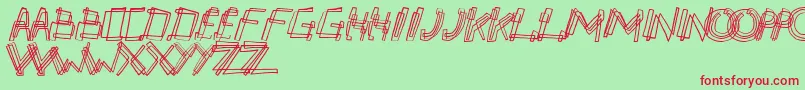 Partyline Font – Red Fonts on Green Background