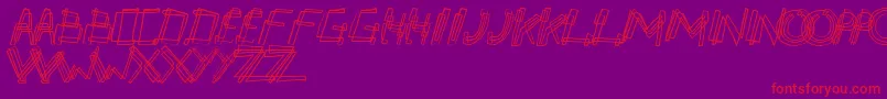 Partyline Font – Red Fonts on Purple Background