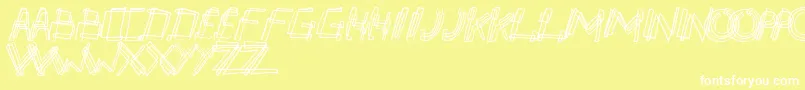 Partyline Font – White Fonts on Yellow Background