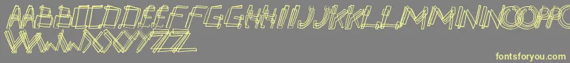 Partyline Font – Yellow Fonts on Gray Background