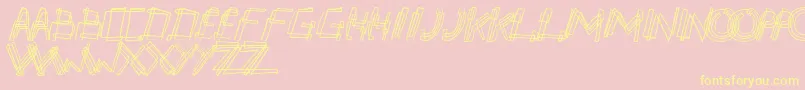 Partyline Font – Yellow Fonts on Pink Background