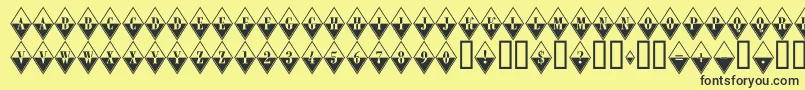 A Rombybwregular Font – Black Fonts on Yellow Background