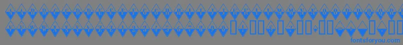 Police A Rombybwregular – polices bleues sur fond gris