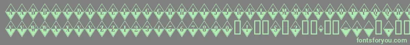 Więcej informacji o czcionce A Rombybwregular Czcionka A Rombybwregular – zielone czcionki na szarym tle