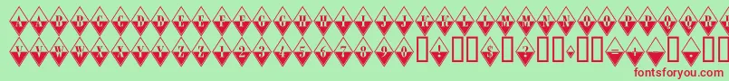 A Rombybwregular Font – Red Fonts on Green Background
