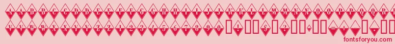 A Rombybwregular Font – Red Fonts on Pink Background