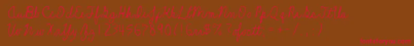Farewell-fontti – punaiset fontit ruskealla taustalla