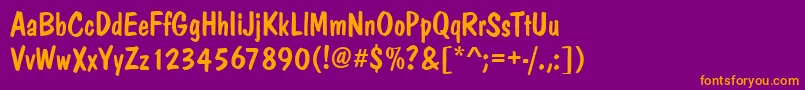 PedroRegular Font – Orange Fonts on Purple Background