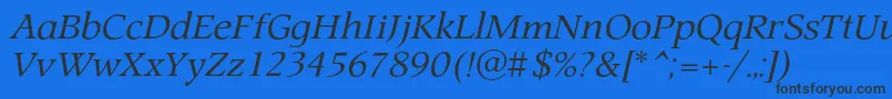 ProspectcItalic Font – Black Fonts on Blue Background