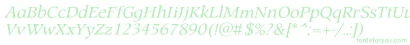 フォントProspectcItalic – 緑のフォント