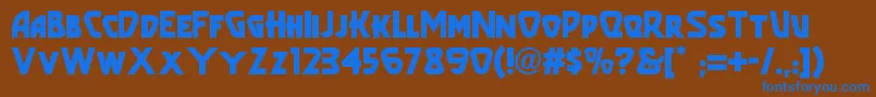 Popularcafenf Font – Blue Fonts on Brown Background