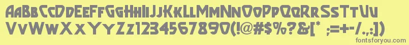 Popularcafenf Font – Gray Fonts on Yellow Background