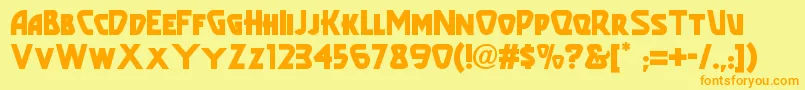 Popularcafenf Font – Orange Fonts on Yellow Background
