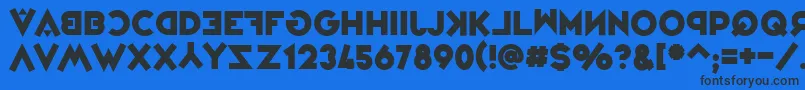 VarietРІJongleur Font – Black Fonts on Blue Background