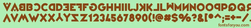 VarietРІJongleur Font – Brown Fonts on Green Background