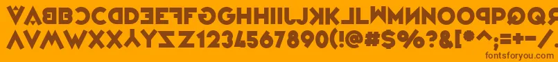 VarietРІJongleur Font – Brown Fonts on Orange Background