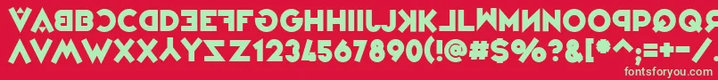 VarietРІJongleur Font – Green Fonts on Red Background