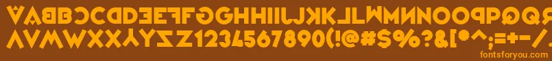 VarietРІJongleur Font – Orange Fonts on Brown Background