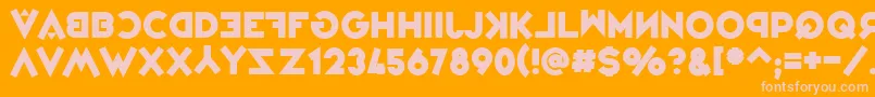 VarietРІJongleur Font – Pink Fonts on Orange Background