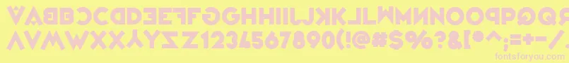 VarietРІJongleur Font – Pink Fonts on Yellow Background