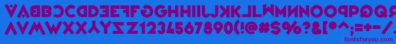 VarietРІJongleur Font – Purple Fonts on Blue Background