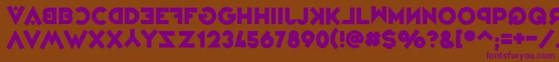 VarietРІJongleur Font – Purple Fonts on Brown Background