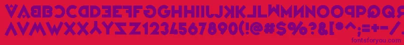 VarietРІJongleur Font – Purple Fonts on Red Background