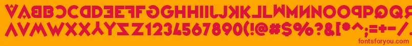 VarietРІJongleur Font – Red Fonts on Orange Background