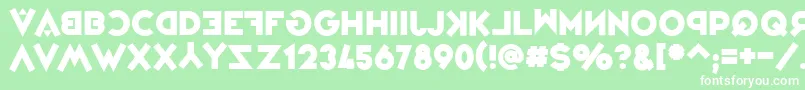 フォントVarietРІJongleur – 緑の背景に白い文字
