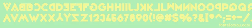 VarietРІJongleur Font – Yellow Fonts on Green Background