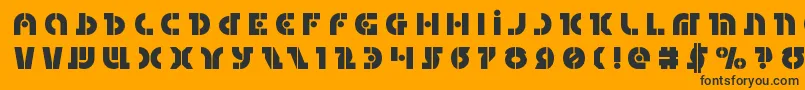 Questloktitle Font – Black Fonts on Orange Background