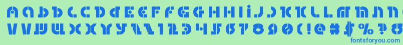 Questloktitle Font – Blue Fonts on Green Background