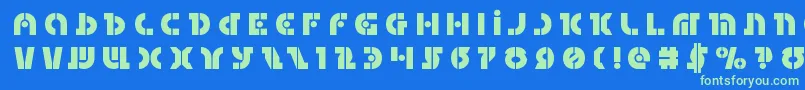 Questloktitle Font – Green Fonts on Blue Background