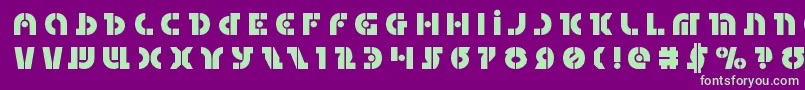 Questloktitle Font – Green Fonts on Purple Background