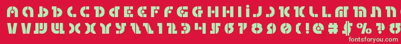 Questloktitle Font – Green Fonts on Red Background