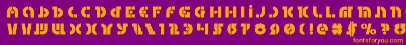 Questloktitle Font – Orange Fonts on Purple Background