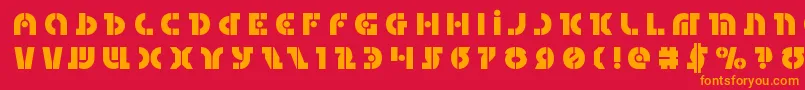 Questloktitle Font – Orange Fonts on Red Background