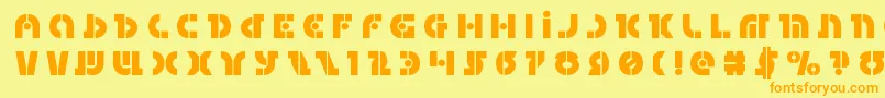 Questloktitle Font – Orange Fonts on Yellow Background