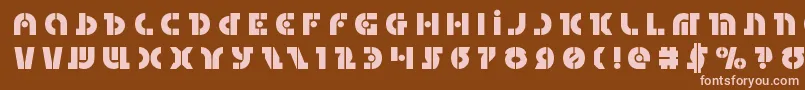 Questloktitle Font – Pink Fonts on Brown Background