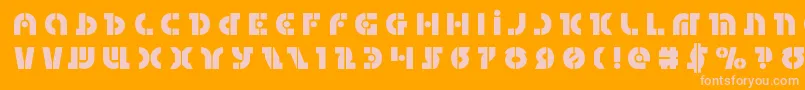 Questloktitle Font – Pink Fonts on Orange Background