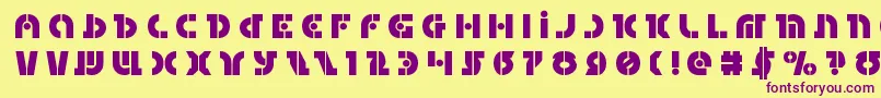 Questloktitle Font – Purple Fonts on Yellow Background