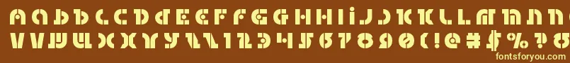 Questloktitle Font – Yellow Fonts on Brown Background