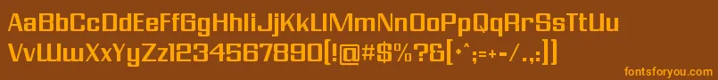 Czcionka ModernVision – pomarańczowe czcionki na brązowym tle