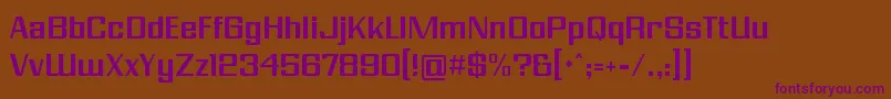 Czcionka ModernVision – fioletowe czcionki na brązowym tle